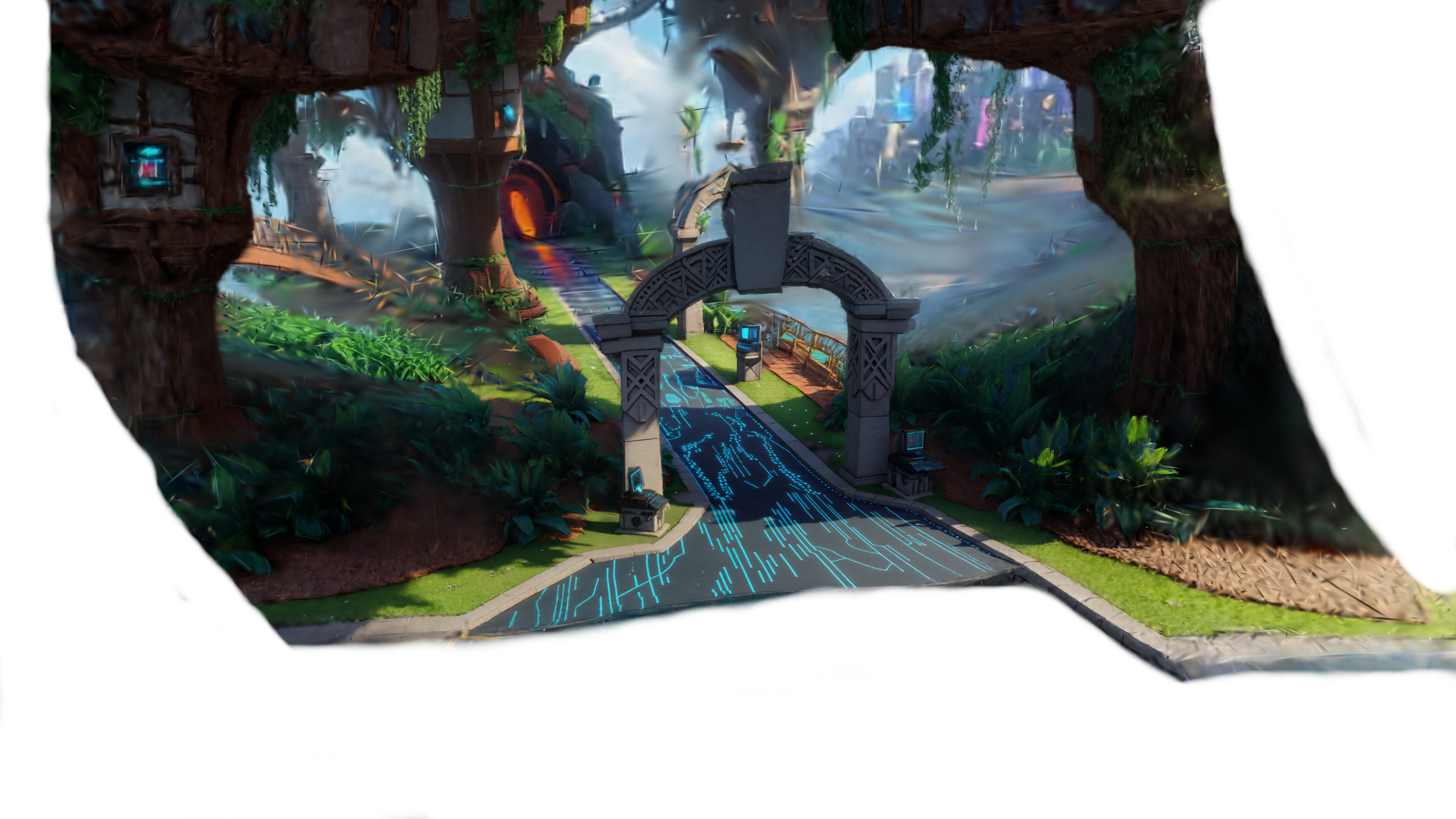 Future utopia scene